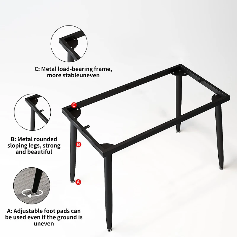 70.8" Dining Table with Sintered Stone Table Top and Metal Legs, Modern Kitchen Table for Living Room, Dining Room,Home and Offi