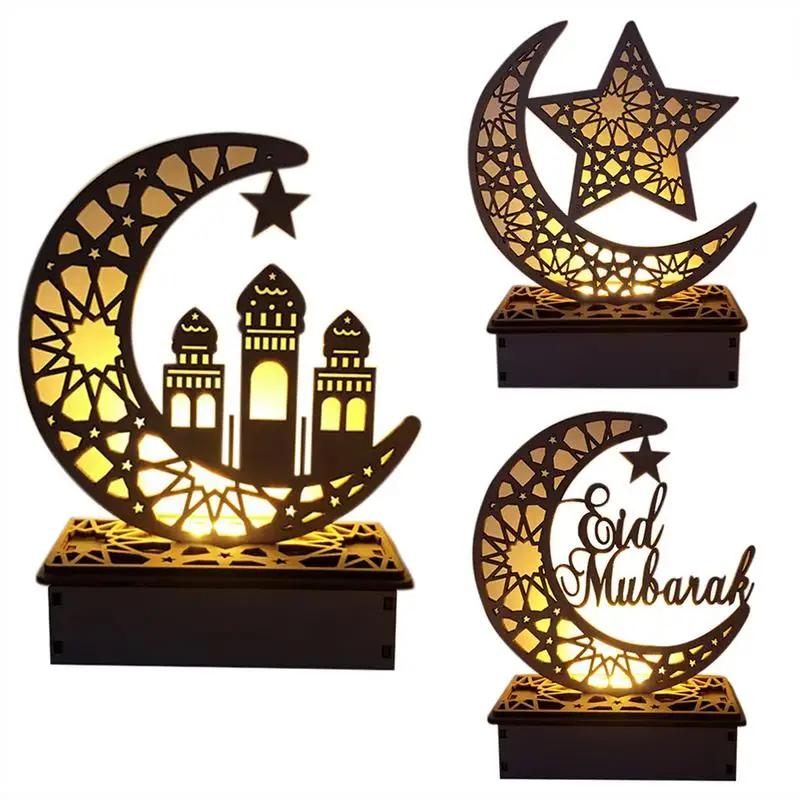 

Ramadan Eid Mubarak Decorations for Home LED Table Stand Moon Palace Decorative Light Islam Muslim Event Party Supplies for home