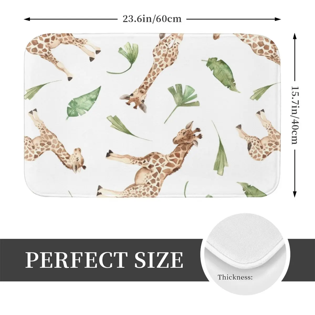 African Giraffe Doormat Kitchen Entrance Home Floor Mat Anti-slip Carpet Rug for Living room Footpad Mats