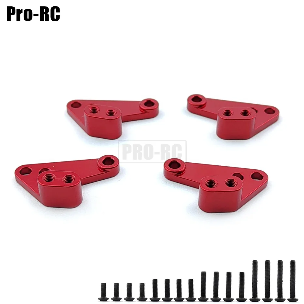 Amortiguador delantero y trasero, asiento de montaje inferior mejorado para Traxxas 1/10 MAXX V2 WideMaxx Rc, piezas de aleación, 4 Uds.