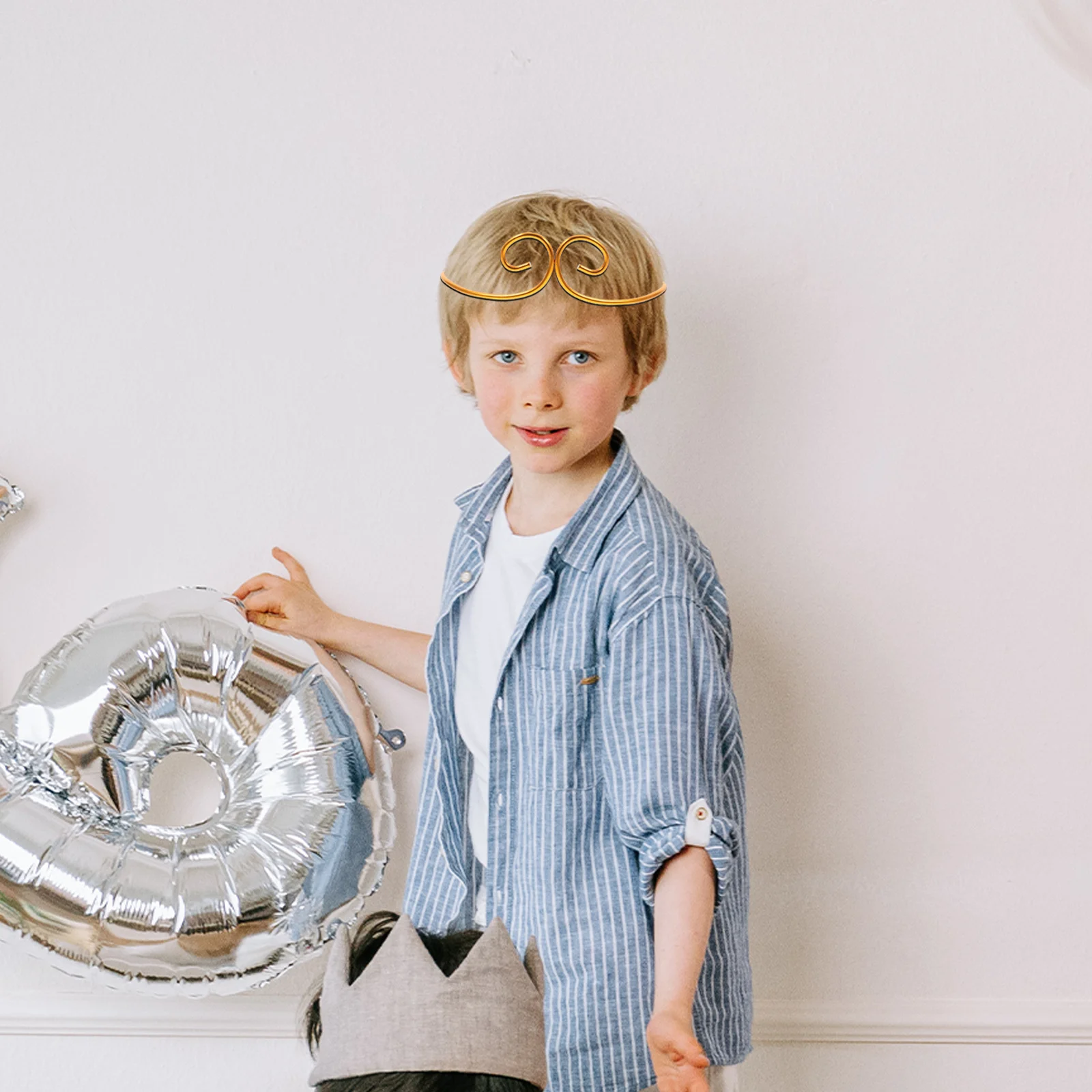 

Sun Wukong Headband for Kids Golden Metal Circlet Lightweight Safe Design for Stage Play Role Play Adventure Fun