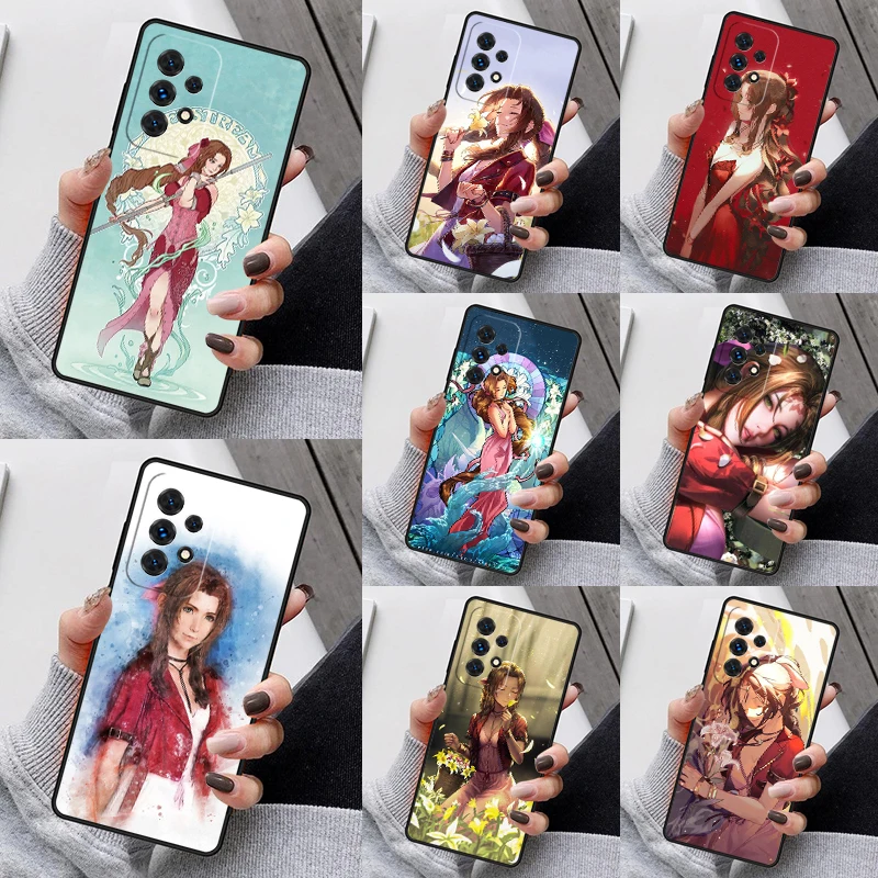 Aerith Gainsborough Final Fantasy Phone Case For Samsung Galaxy S23 S21 S20 FE S24 S22 Ultra Note20 S10 Plus A40 A52 A12 A13 A53