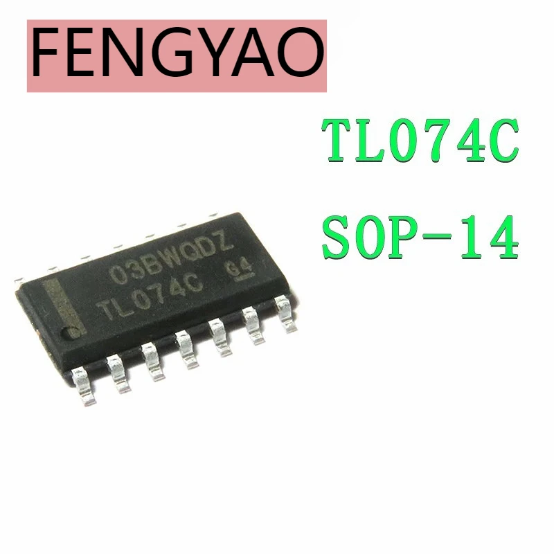 10 Uds TL074CDT SOP14 TL074 SOP TL074C SMD 074C TL074CDR SOP-14 IC nuevo y original