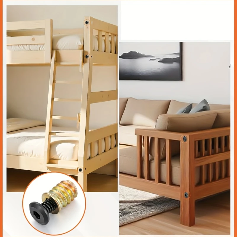 10 قطعة الجوز الخيوط إدراج مجموعة أدوات للأثاث الخشبي مسدس المقبس المسمار موصلات الترباس السحابة الأجهزة