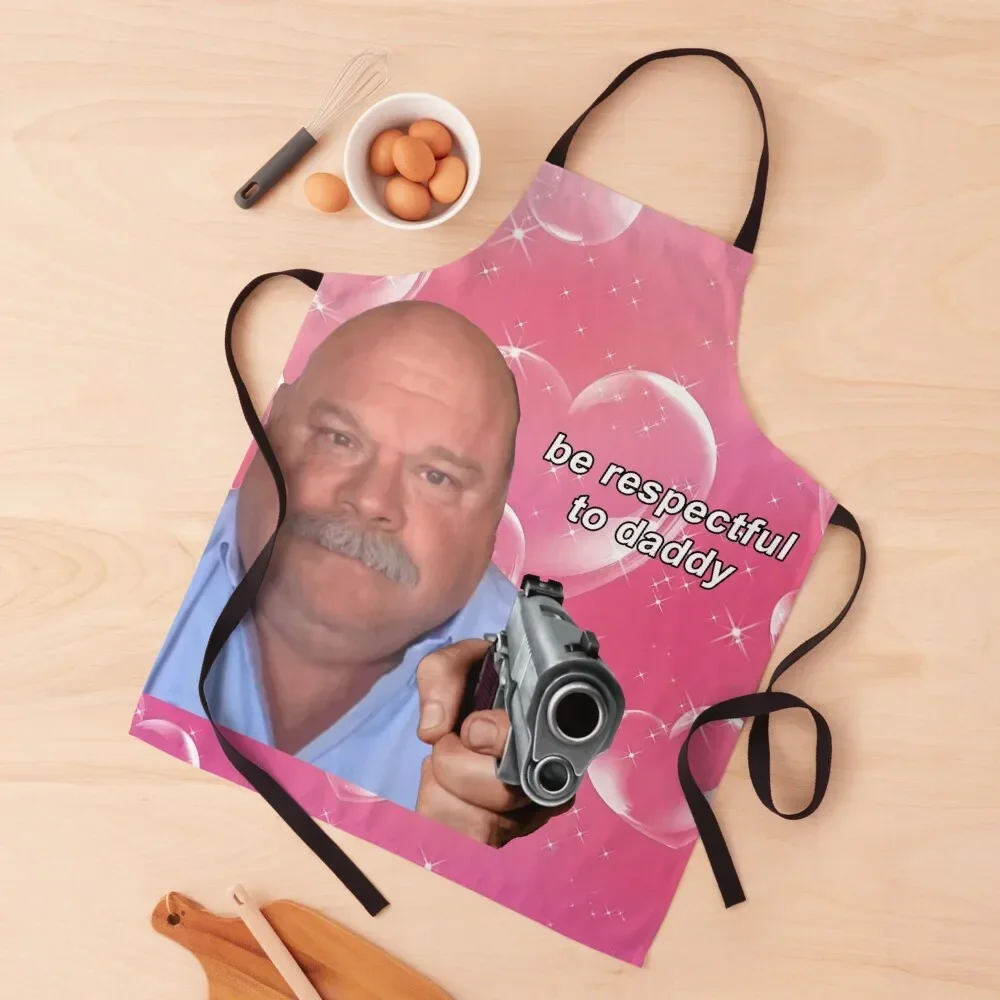 

Daddy Winkle Bertram Be Respectful to Daddy Wow Yrs22 Apron Woman Kitchen Funny Restaurant Apron