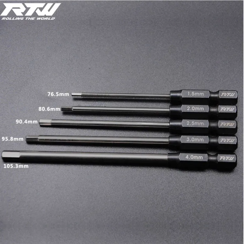 RTW  Hex Screwdriver Bits, Hex Bits, Bit Sleeves, Ball Head Electric Driver Bits, Imperial 6.35