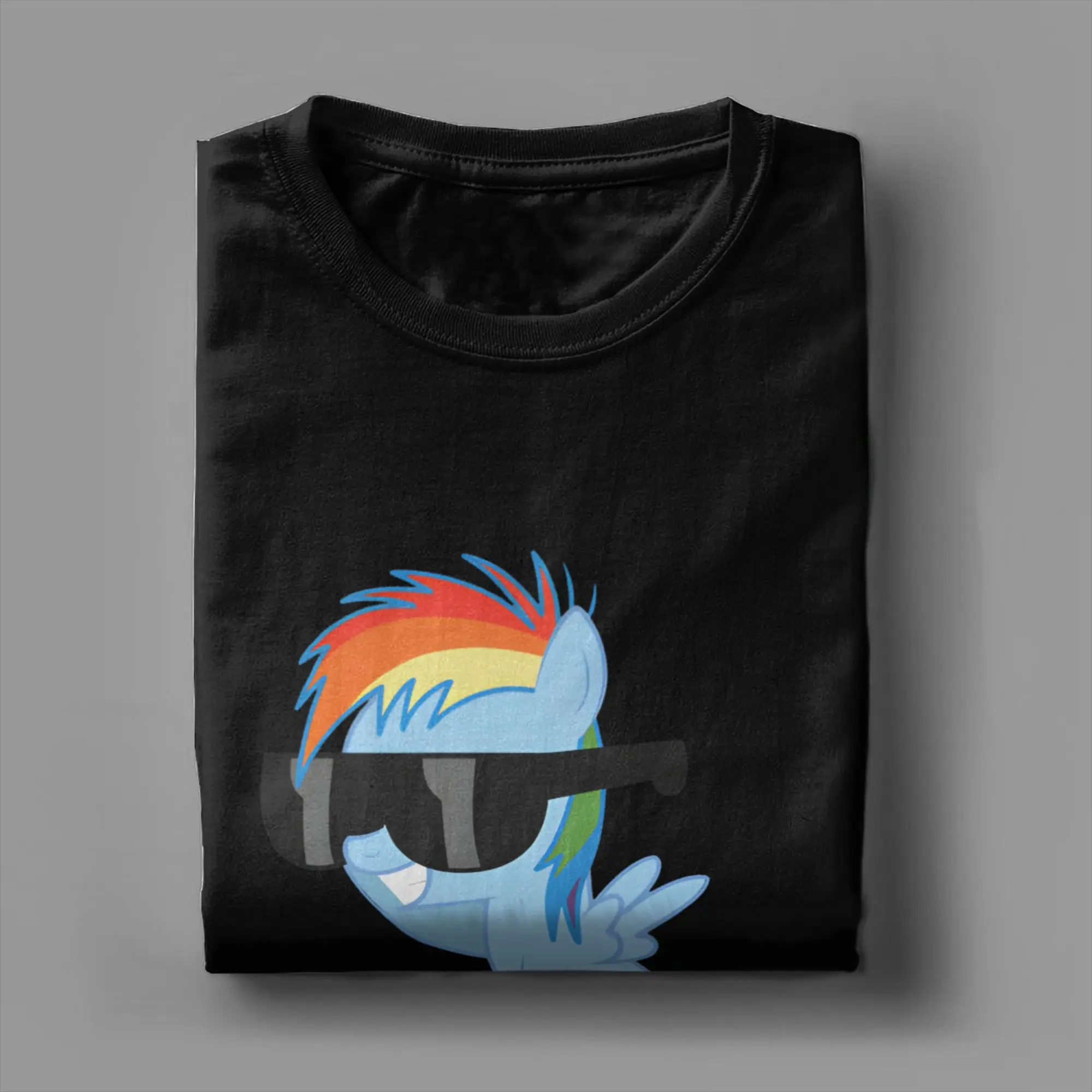 Rainbow Dash And Friends Cotton T-Shirt For Men Summer Filly Swag  Vintage T Shirts Breathable Novelty Tee Shirt Plus Size view 4