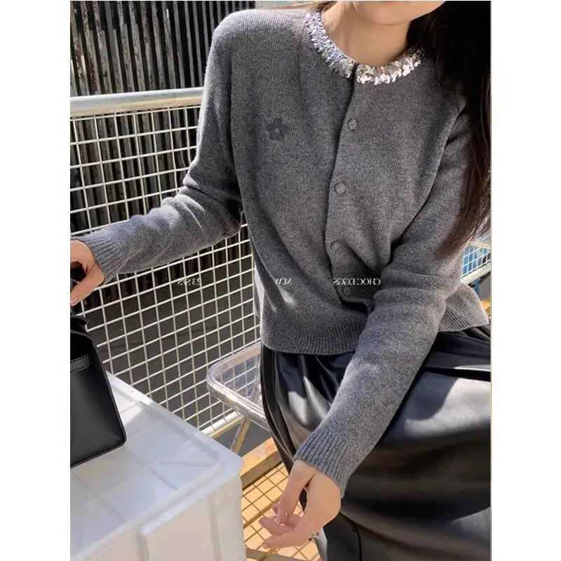 Dameskleding Gebreide kleding Vest Trui Jas Koreaanse populaire dameskleding winter 2025, losse dikke, gezellige tops