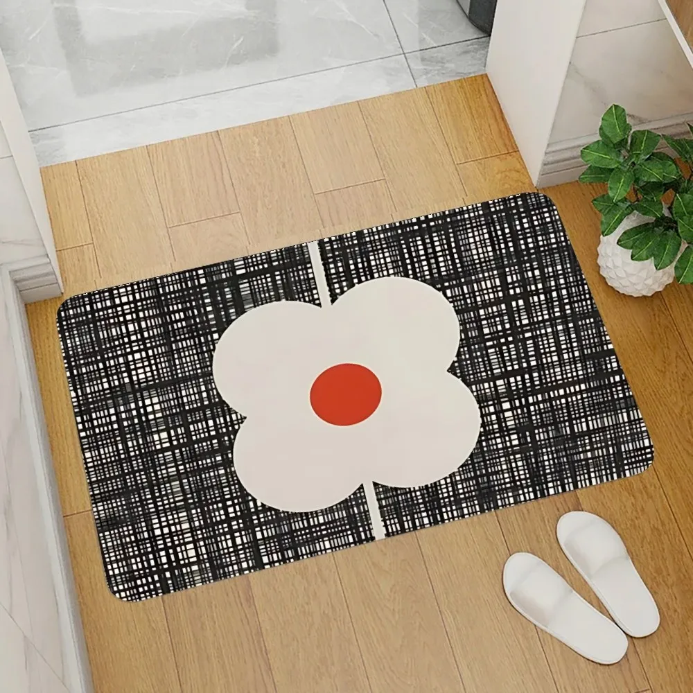 s-Orla Kiely Abstract Multi Stem Floor Mat Graphic Printed Flannel Doormats for Bathroom Kitchen Entrance Carpet Home Decor