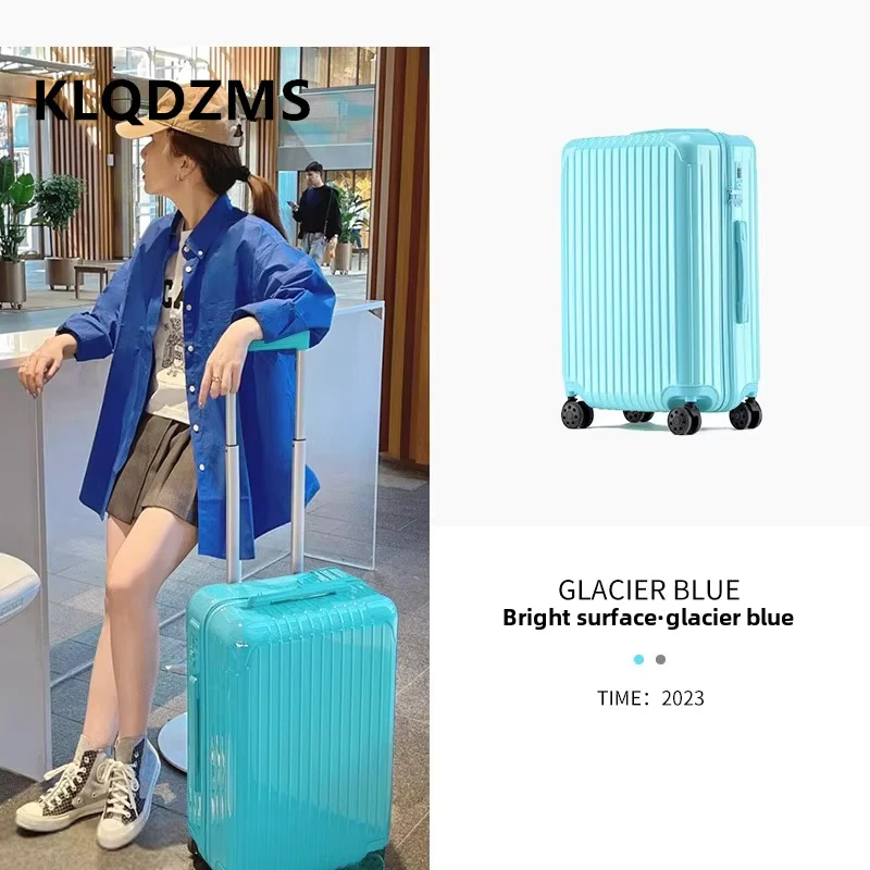 KLQDZMS Rolling Suitcase Large Capacity Trolley Case USB Charging Boarding Box ABS+PC Password Box 20