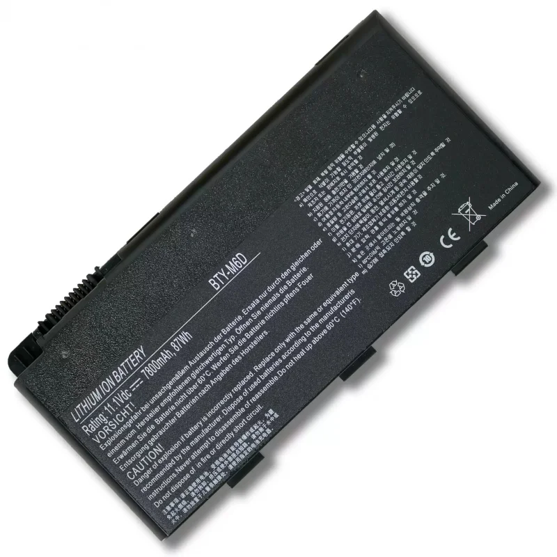 

New BTY-M6D Laptop Battery for MSI GT60 GT70 GX780R GX680 GX780 GT780R GT660R GT663R GX660 GT680R Series 7800mAh