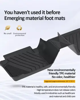 Koberce do auta LHD pro Toyota Yaris Vitz XP90 2006-2011 2007, vodotěsné ochranné koberce z TPE, příslušenství k chráničům nohou 6 nejlepší prodej Koberce pro Toyota Vitz - №2