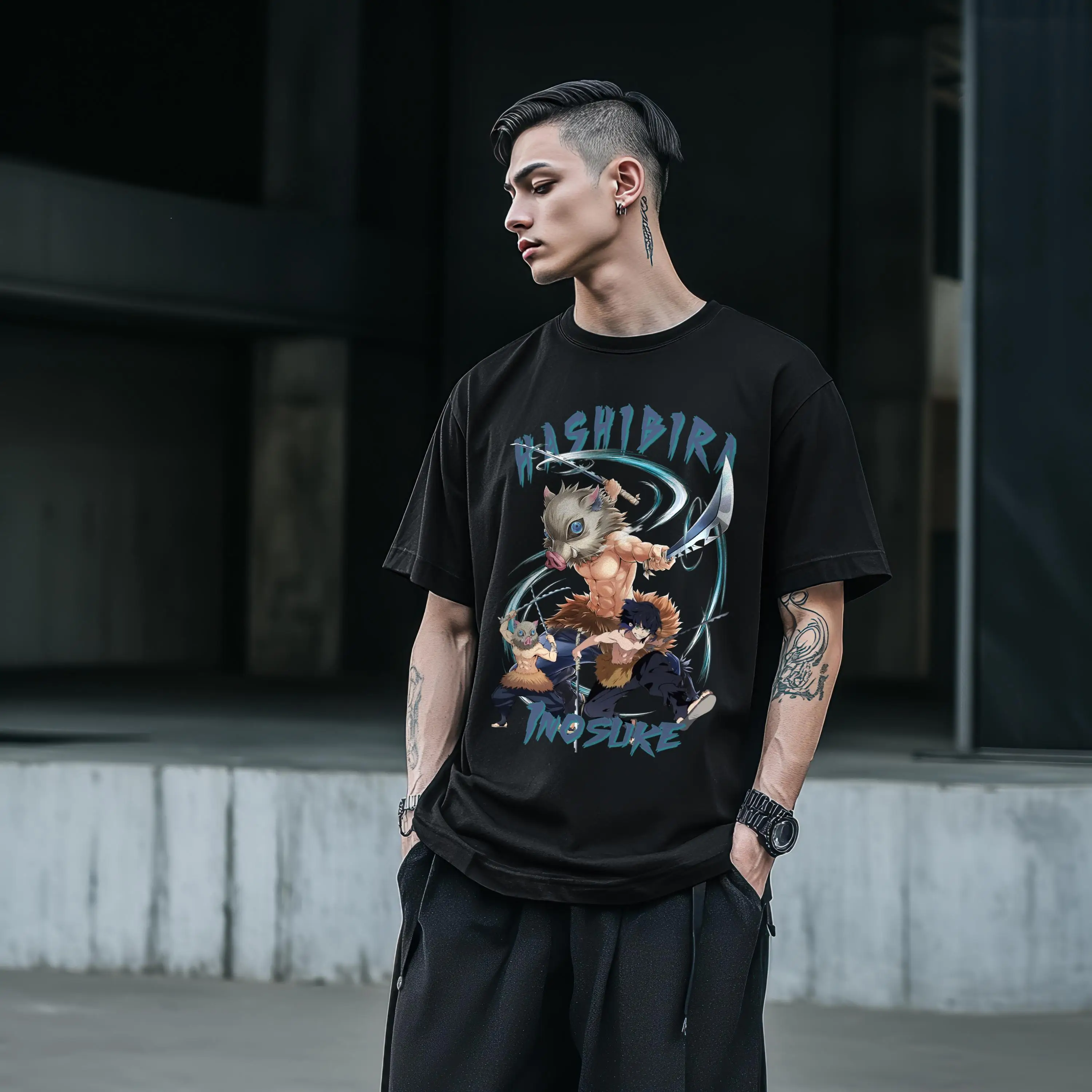 Demon Slayer Kimetsu Yaiba Hashibira Inosuke 2026 New  T-Shirt Men Anime Graphic Japanese Cartoon Short Sleeve Casual Streetwear