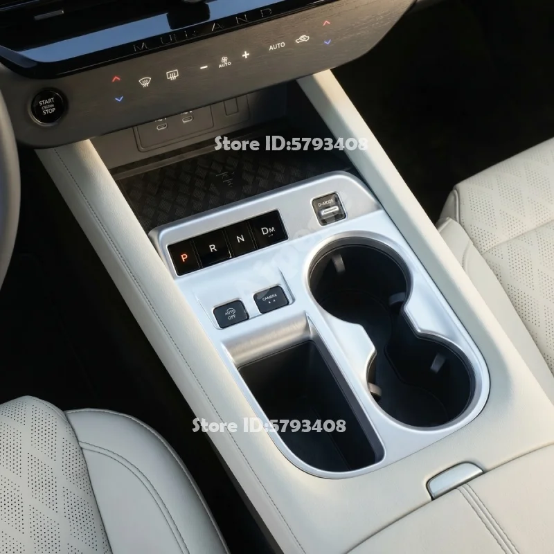 LHD ABS Matte Silver for NISSAN MURANO 2025 2026 Door Handle Bowl Window Rise Swtich Gear Front Cup Holder Steering Wheel Cover