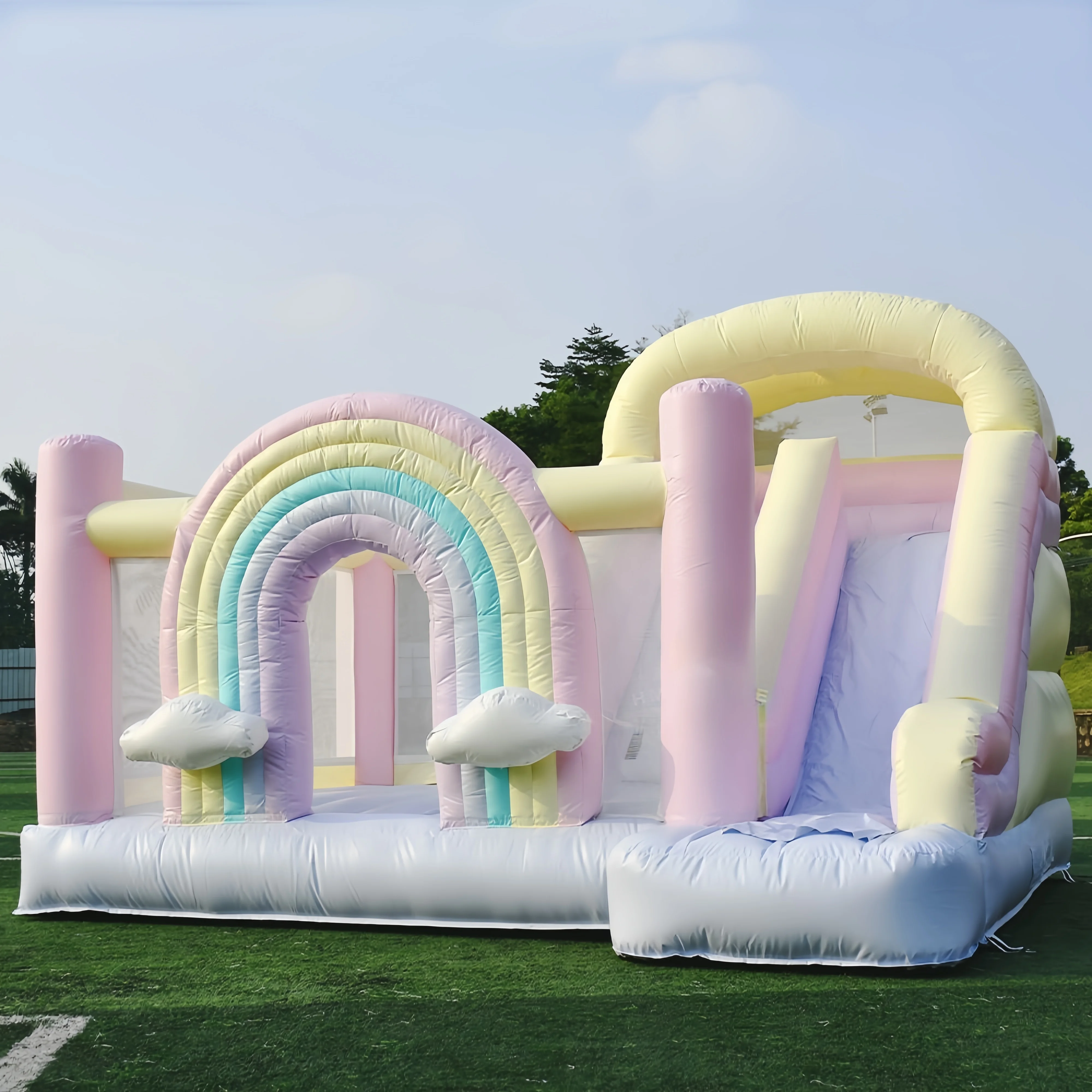 

Inflatable Bounce House Castle for Birthday Wedding Outdoor Party Commercial Grade Kids Playhouse with Blower
