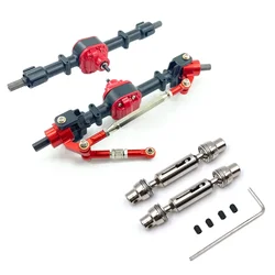 RCGOFOLLOW MN D90 D91 D96 D99S MN-90 MN99S Metal Front and Rear Axle With Drive Shaft 1/12 rc car Upgrades Parts