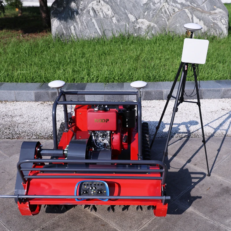 Customized Small Flail Mower with GPS Remote Control Crawler Sickle Vertical Knife Type Orchard Embankment Reclamation Weeder