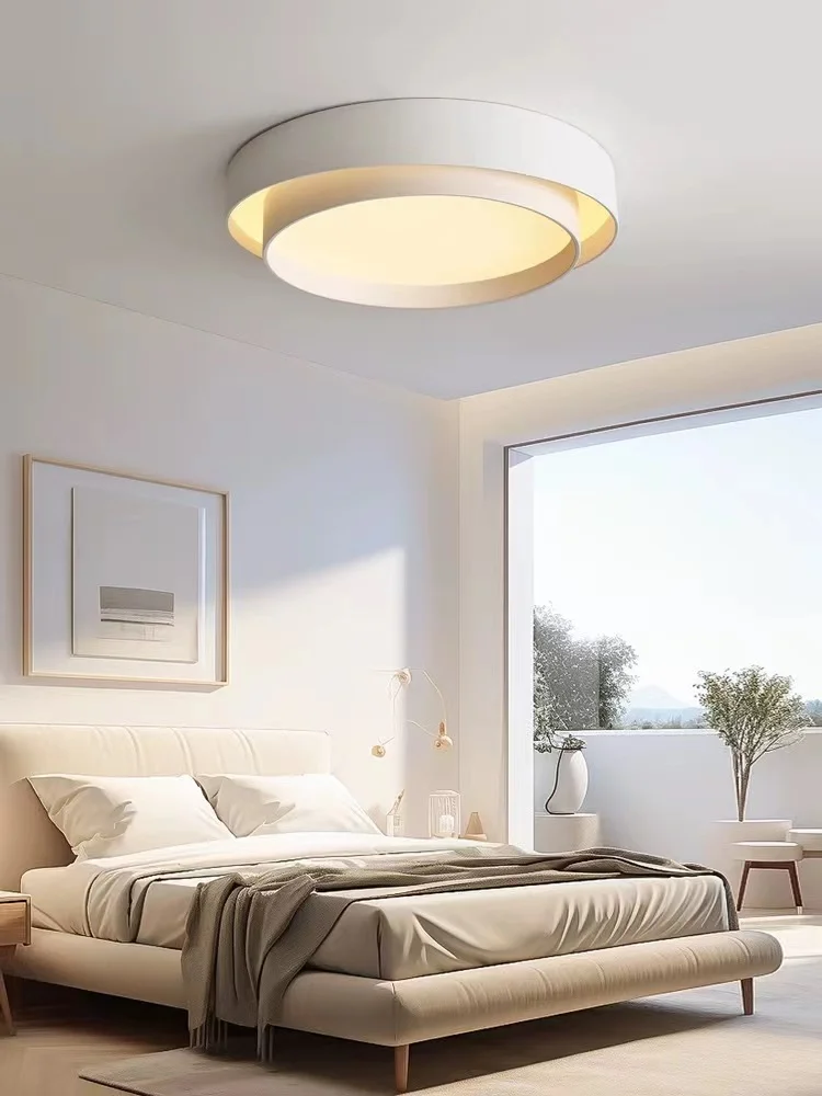 Lámparas de techo LED modernas para dormitorio, candelabros minimalistas de tres colores, luces blancas y negras para el hogar