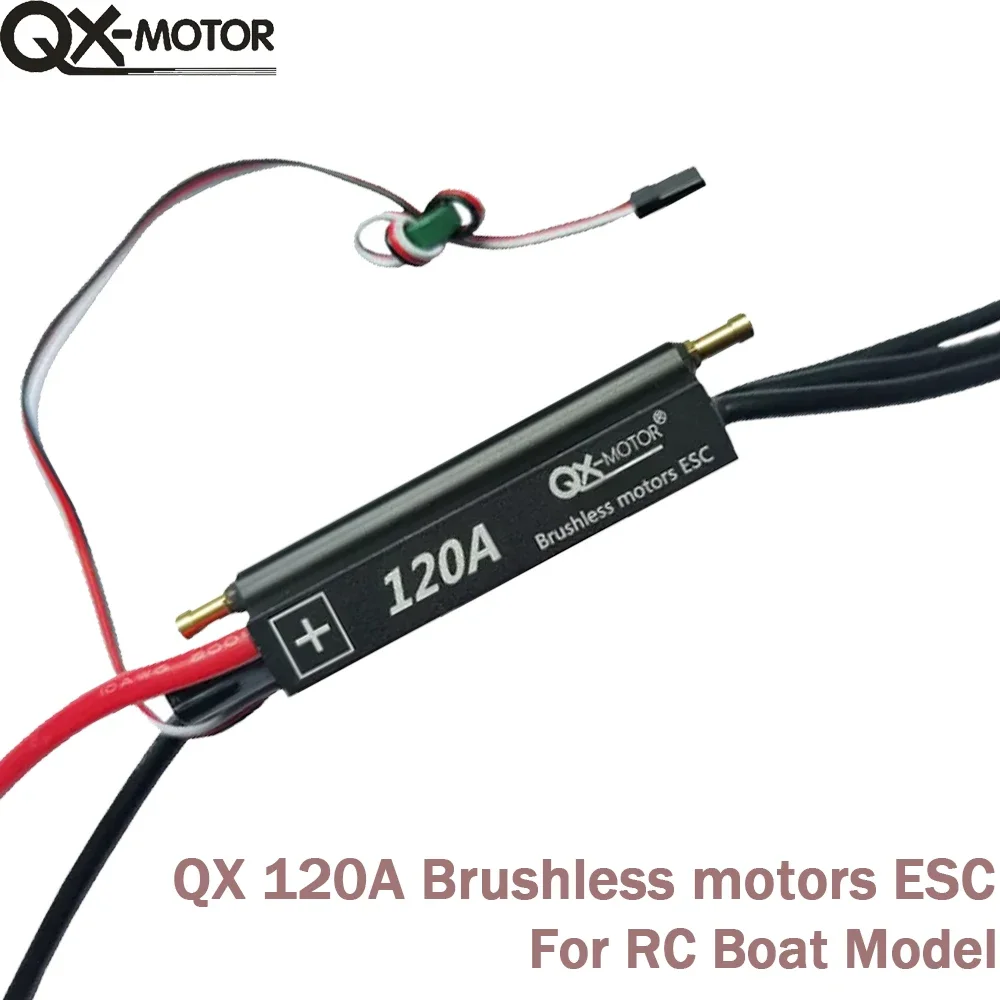 QX-motor مقاوم للماء بدون فرش ESC 2-6S 50A 120A سرعة تحكم ل RC قارب السفينة مع نظام تبريد المياه BEC 5.5 فولت/5A