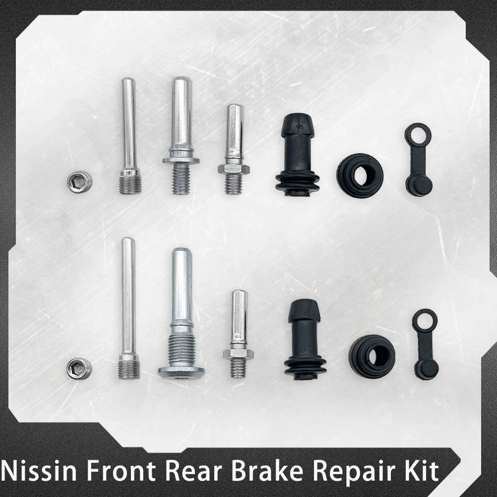 Kit de reparación de pinza de freno Nissin, Kit de reconstrucción de pasador guía de pinza delantera y trasera compatible con SUZUKI KAWASAKI HONDA YAMAHA CRF KXF YZF RMZ