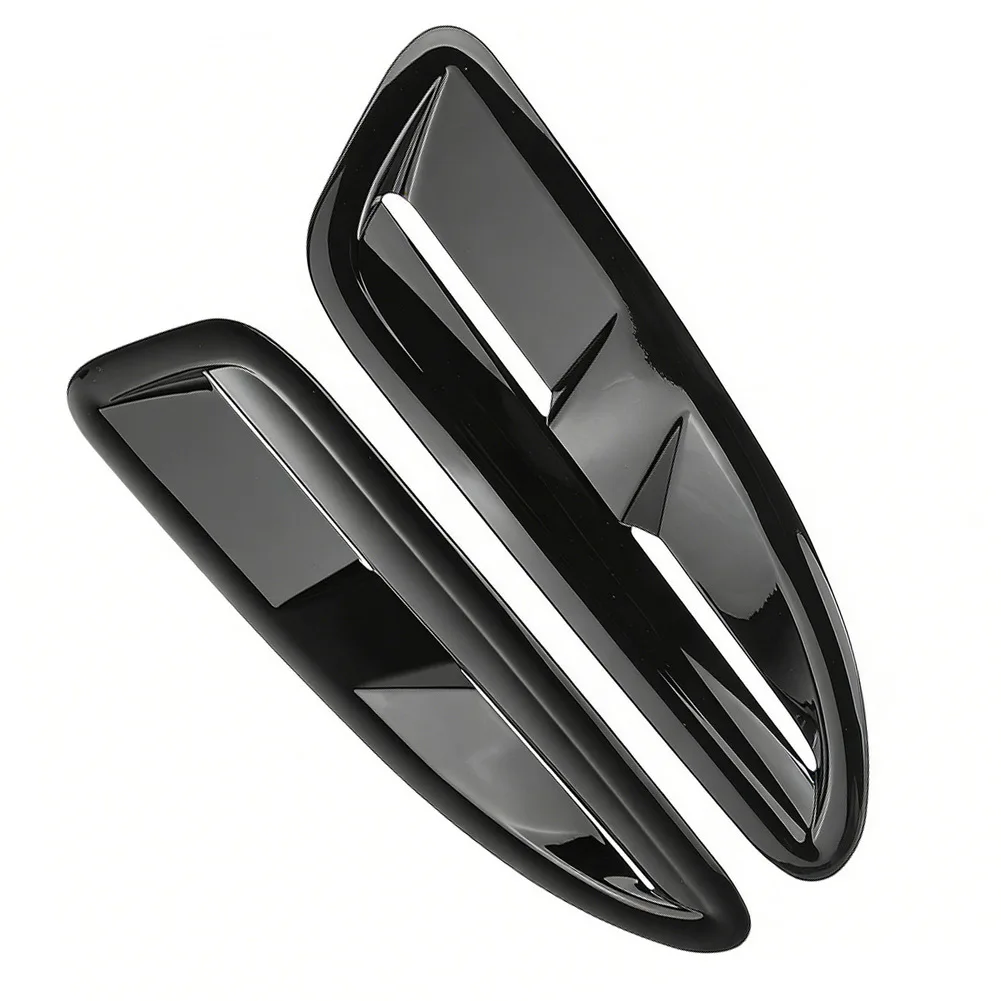 Black ABS Hood Vent Set for Jaguar for xk R 2006-2014 42x14x4cm Precision Fit Airflow Grilles for Performance Vehicle Styling