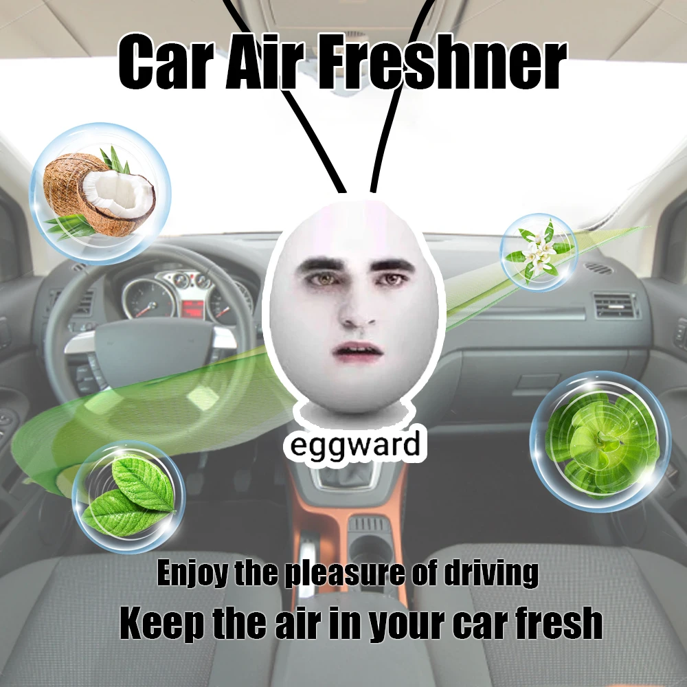 Unique Eggward Egg - Faced Air Freshener: Bringing a Novel and Fresh Experience to Your Car