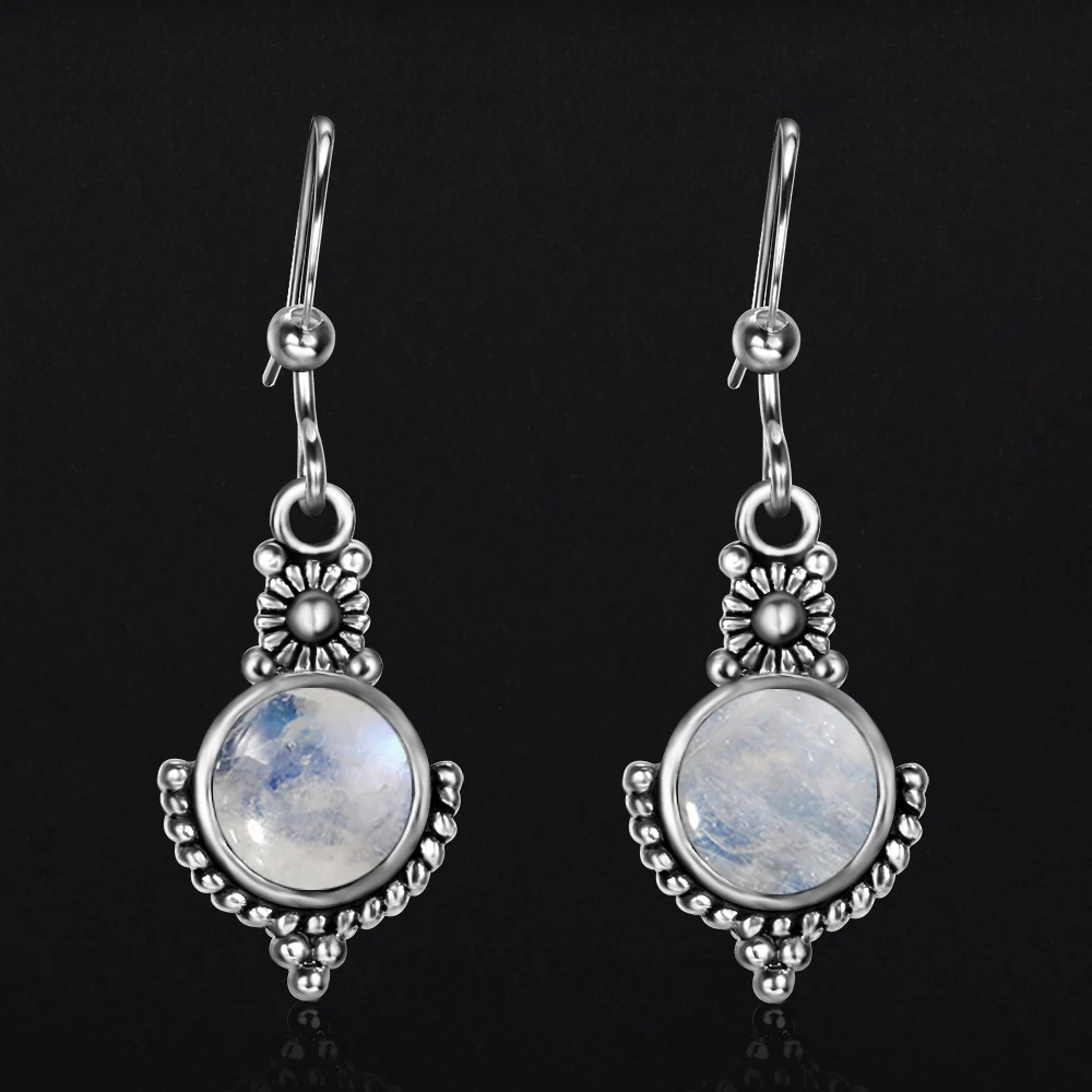 Bohemian Style Natural Moonstone Drop Earrings Women's Jewelry Engagement Party Anniversary Daily Life Gift