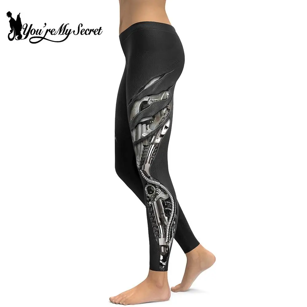 [You\'re My Secret] Steampunk Women Leggings Sexy Skinny Pants Elastic Female Clothing 3D Print Workout Leggings Fitness Bottoms