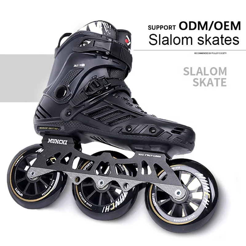 

Aluminum Alloy 3-Wheel Skate Shoes Adjustable Inline Skates with Steel Wheels Wholesale for Men Women Adults Slalom Roller