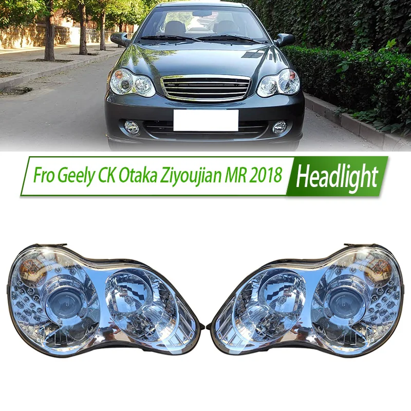 

Fro Geely CK Otaka Ziyoujian MR 2018, галогенная фара в сборе, OEM-стиль, передняя фара, цоколь, замена Plug & Play