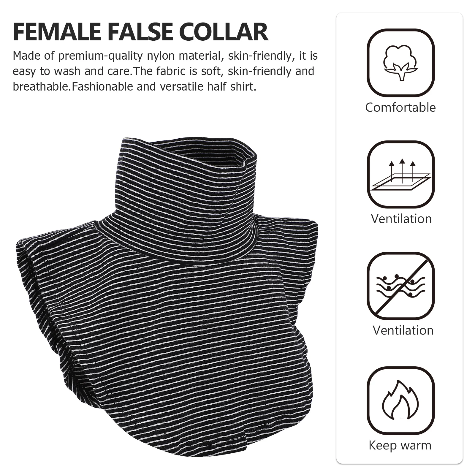 

1pc High Collar Decorative Fake Collar Fashion Women Clothing Accessory Exquisite Durable Practical Quick Dry Support Reuse