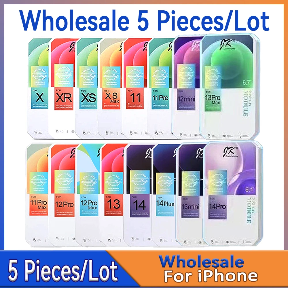 

Wholesale 5 Pieces/Lot For iPhone X XS XR 11 12 13 14 15 16 PRO MAX PLUS Mini Screen Lcd Display With Touch Assembly JK incell