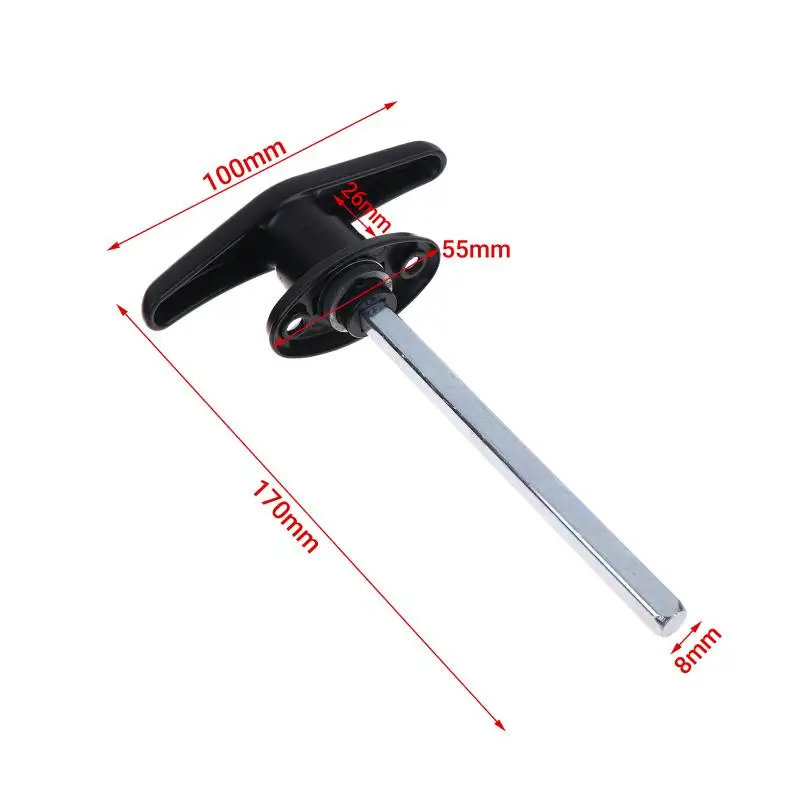 1Set Handle Lock Replacement Shed Door Barn Garage Keyed T-Handle Zinc Alloy Hardware Locking T Lock Handle With 2 Keys