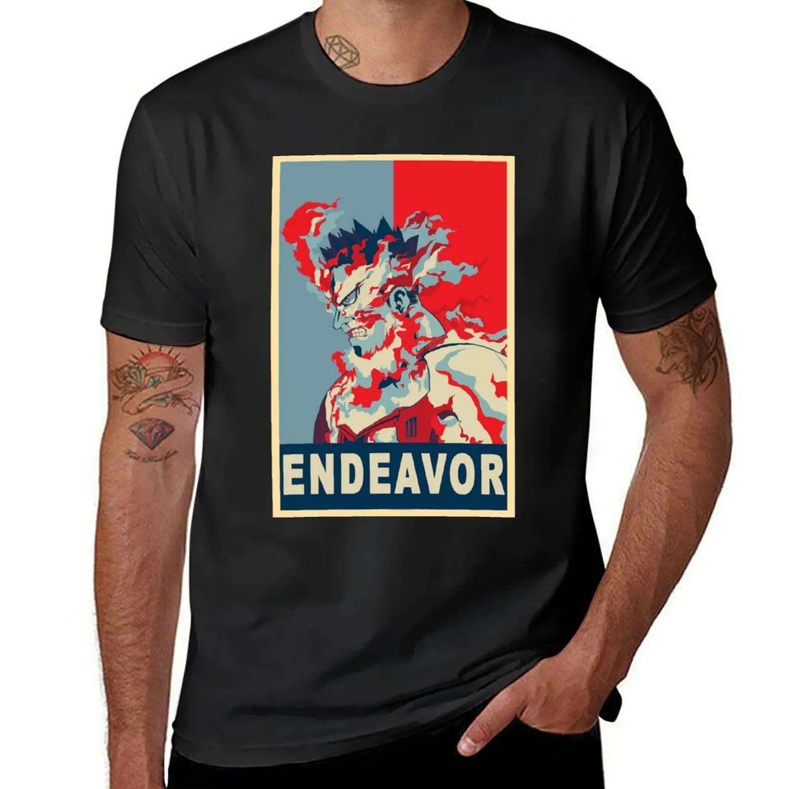 Enji Todoroki Poster T-Shirt heavyweights sweat t shirts for men