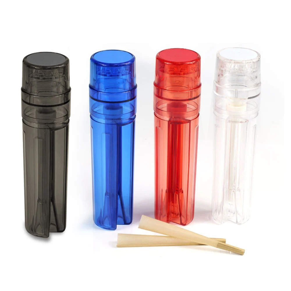 

Multifunctional Tobacco Storage Box with Herb Grinder Protable Cigarette Storage Tube Pre Roll Cone Roller Smoking Accessories