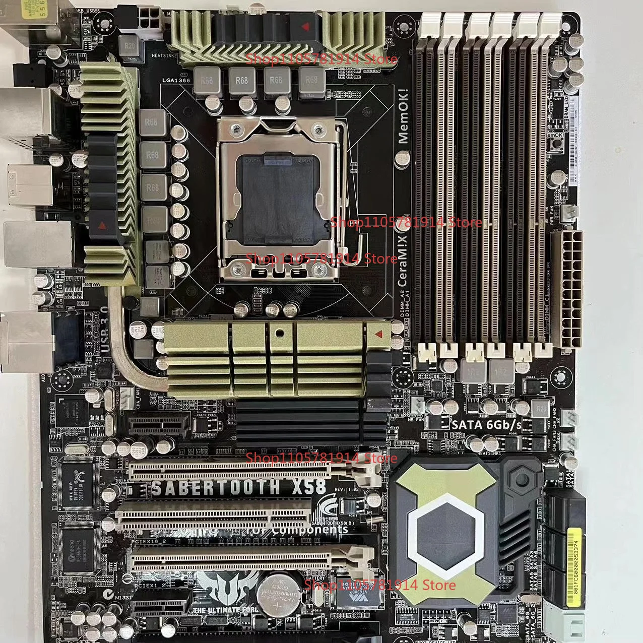 For ASUS Saber Tooth Tiger SABERTOOTH X58 Desktop Main Board LGA1366 Supports I7 950 X5650 Multi-graphics Card