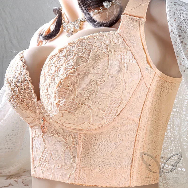 Lace Long Line Bras for Women Wire Free Padded Lingerie Sexy Plus Size Underwear Corset Brassiere