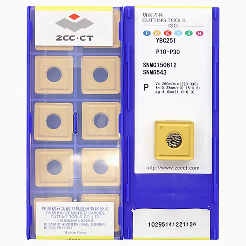 

SNMG150612 YBC251/SNMG150608-15 YBC251/SNMG150612-15 YBC251 ZCC.CT SNMG543 CNC blade carbide inserts turning inserts 10pcs/box