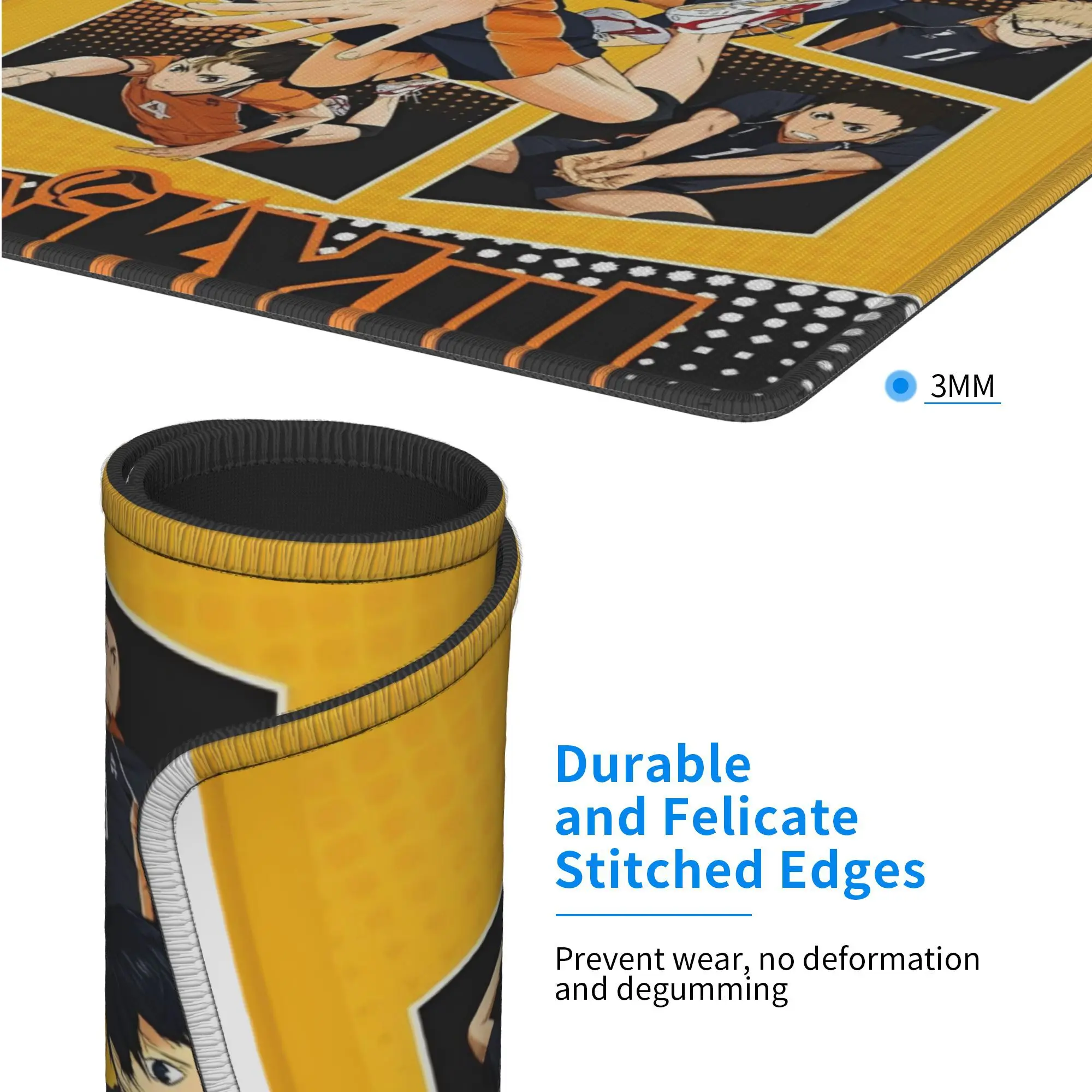 Anime Boy Volleyball Haikyuu  Keyboard Table Mats Mousepad  Laptop Fabric Computer Mouse pad