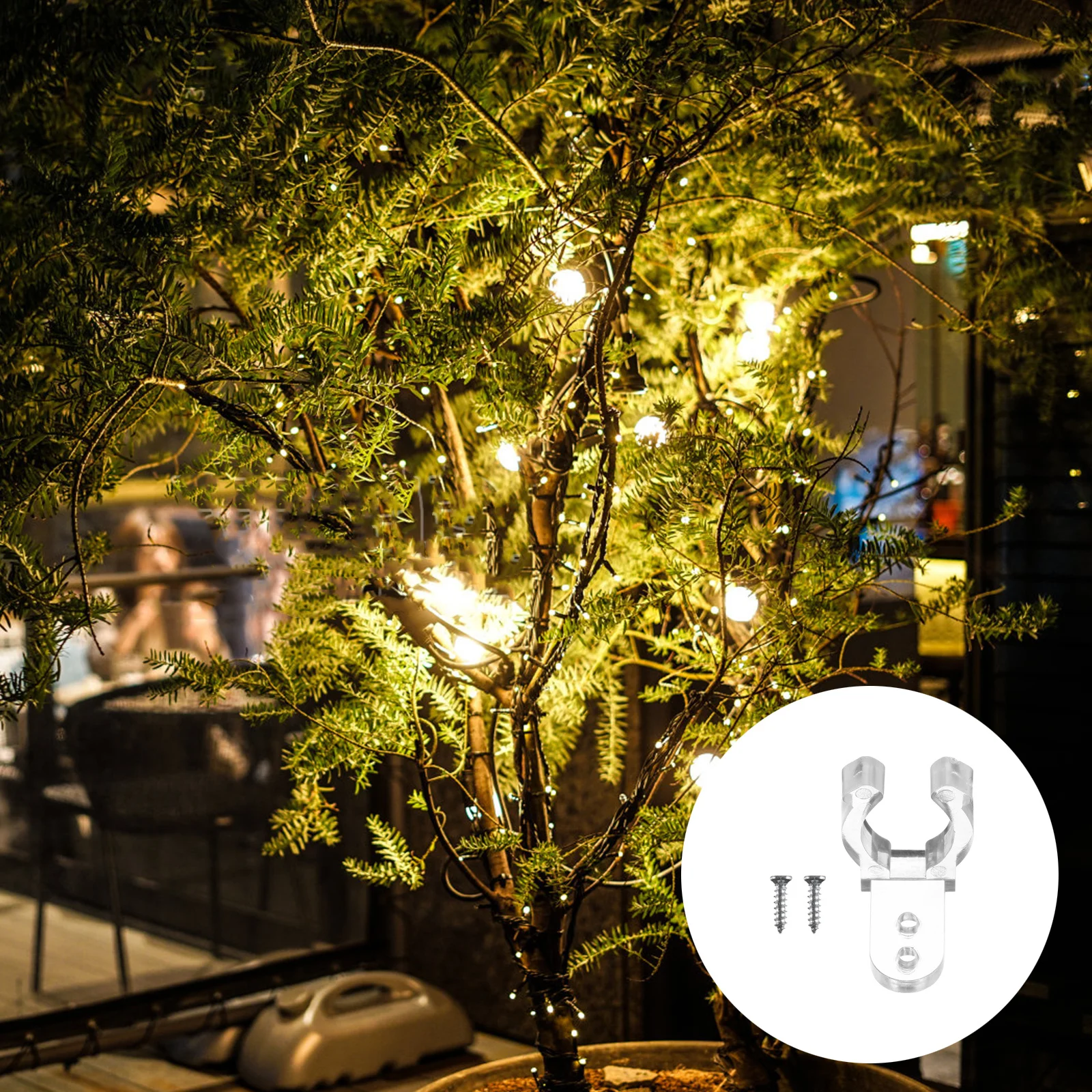 

100Pcs Light Tube Holder Transparent Durable Pc Material Clip for LED Fluorescent Lamp Indoor Outdoor Use LED Light Tube Holder