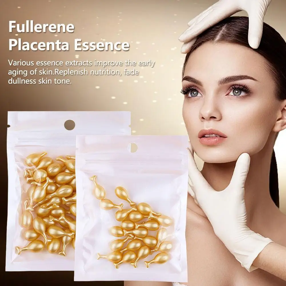 Fullerene Placenta Capsule Essence Hydrating Oil Control, Anti-wrinkle And Anti-oxidation Portable Capsule