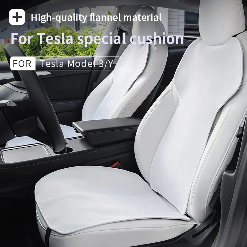 For Tesla Model 3 2019-21 2022 23 Model y seat Cover linen Cushion Breathable Sweatproof Four Seasons Seat Cover Car Accessories