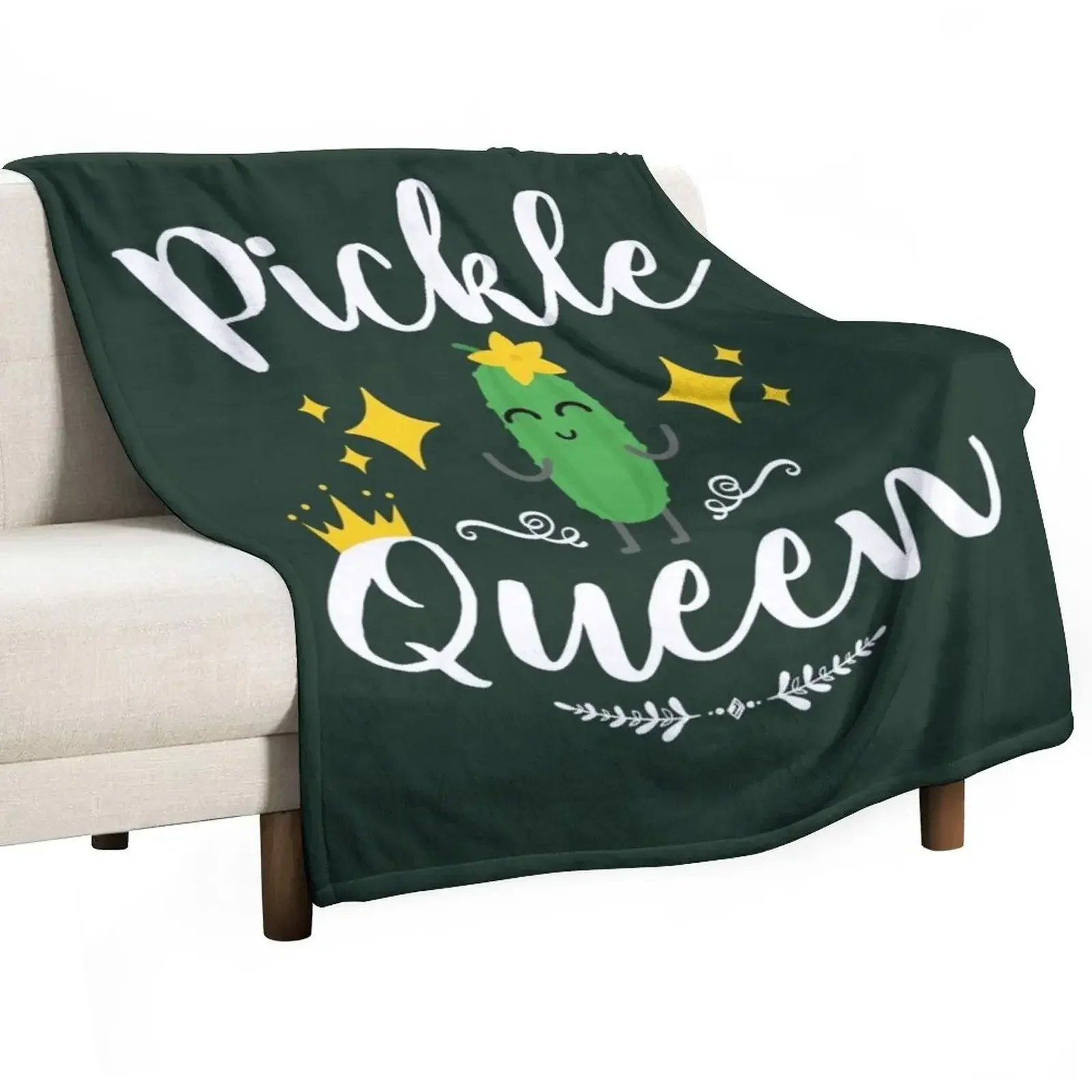 

Pickle Queen Throw Blanket Sofa Throw Personalized Gift blankets and throws Decorative Sofa Blankets