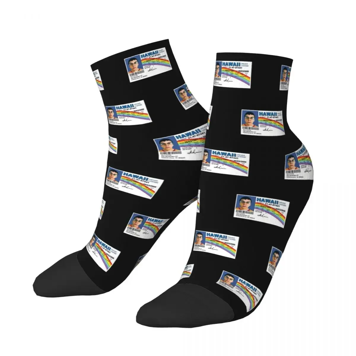 

McLovin Driver License Socks Harajuku Sweat Absorbing Stockings All Season Socks Accessories for Unisex Birthday Present