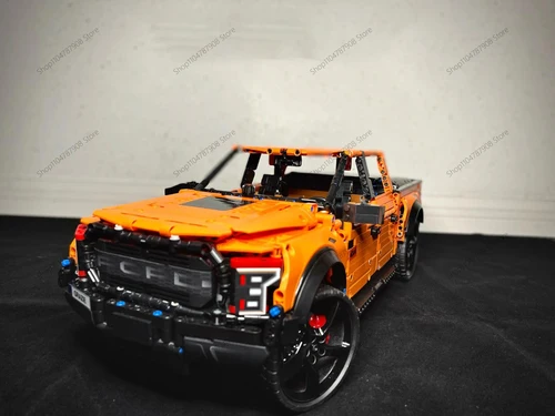 Proyecto de ingeniería STEM: kit de montaje DIY Ford Raptor y remolque de 1379 piezas - Juego de construcción educativa para niños y adultos