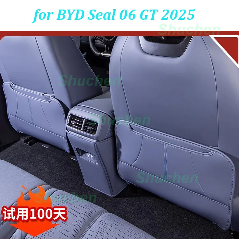 

Car Seat Anti-kick Cover for BYD Seal 06 GT 2025 Anti-dirty Mat Rear Row Seat Back Kick Leather Protector Interior Accessories