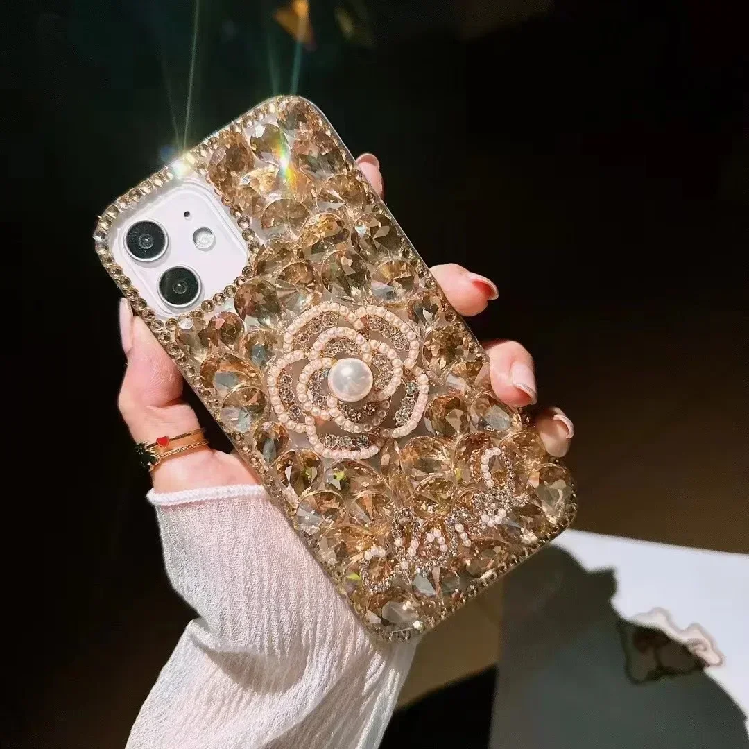 Luxo flash diamante flor completa strass caso para xiaomi redmi 9a 9c note8 9pro note10s note11 pro 12pro capa de telefone viv viv