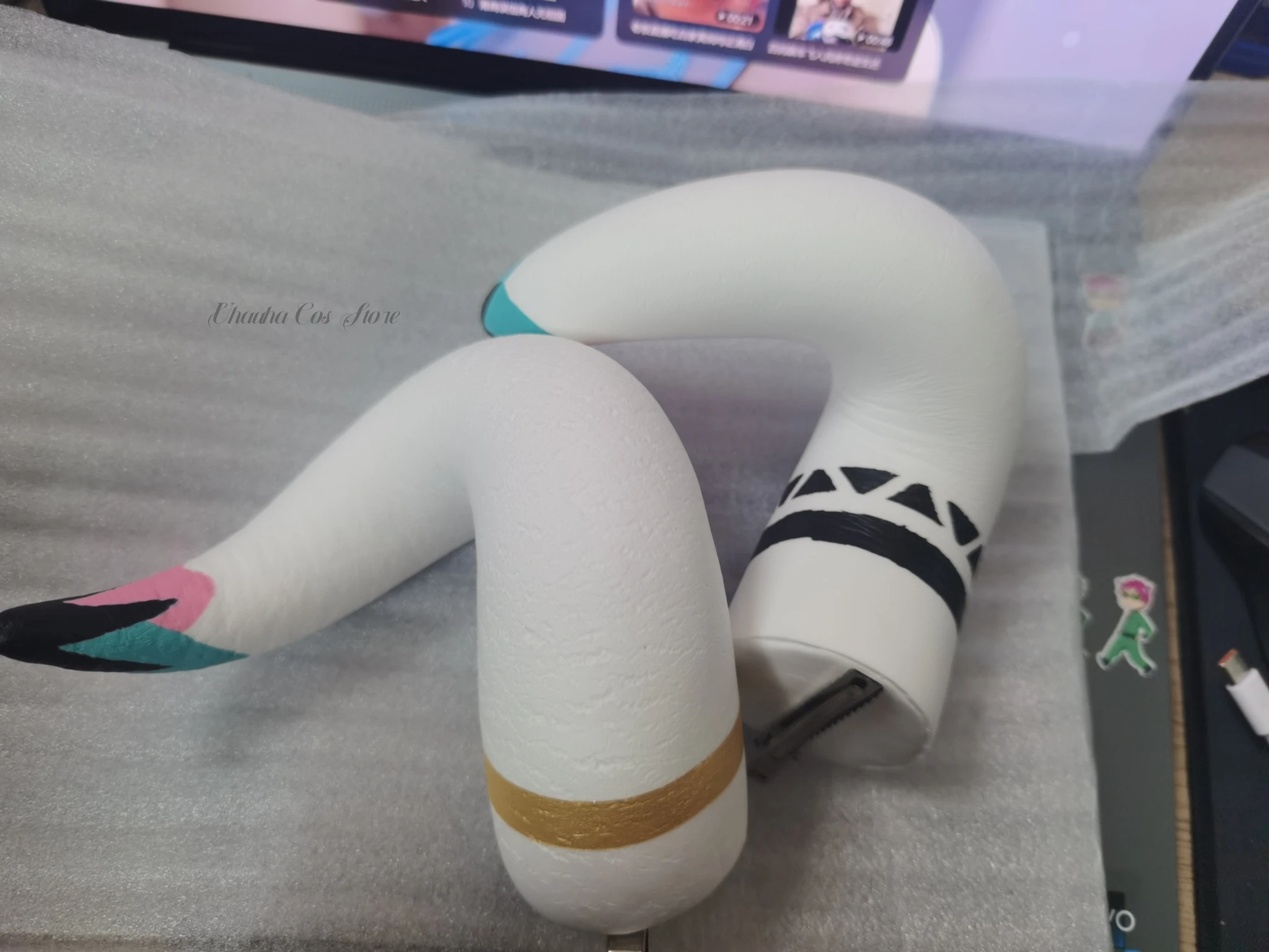 Varesa cosplay jogo genshin impacto traje prop peruca cocar cauda acessório 6 pçs/set varesa rpg prop anime festa terno