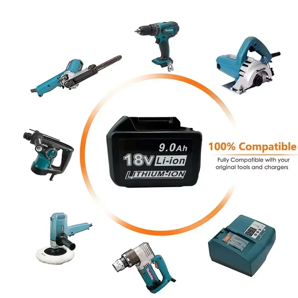 Para Makita 18V 9AH 9000mAh batería recargable Li-ion baterías de iones de litio cargador para BL1860B BL1850 BL1830 BL1815 LXT400