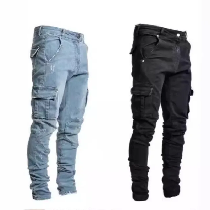 

Mens Skinny Stretch Jeans Side Pockets Skinny Jeans